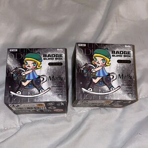 Molly Badge pin blind boxes (2 boxes)- two rare pins
